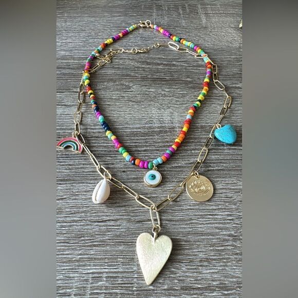 Bohemian summer stackable necklace A331 - Picture 3 of 4